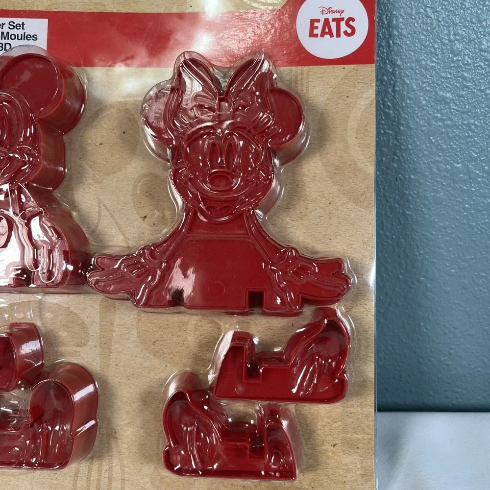 Disney‎ Minnie Mouse Cookie Cutter Set 3D Eats Mickey Mouse Decorate Bake New